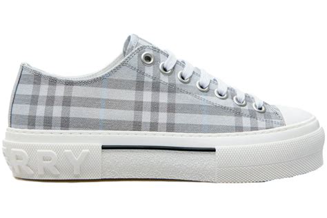 burberry vintage check cotton sneaker grey blue|burberry vintage check sneakers men's.